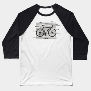 Bike Anatomy Baseball T-Shirt